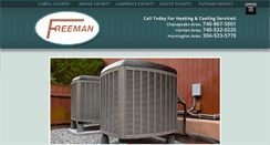 Desktop Screenshot of freemanheatingandcooling.com